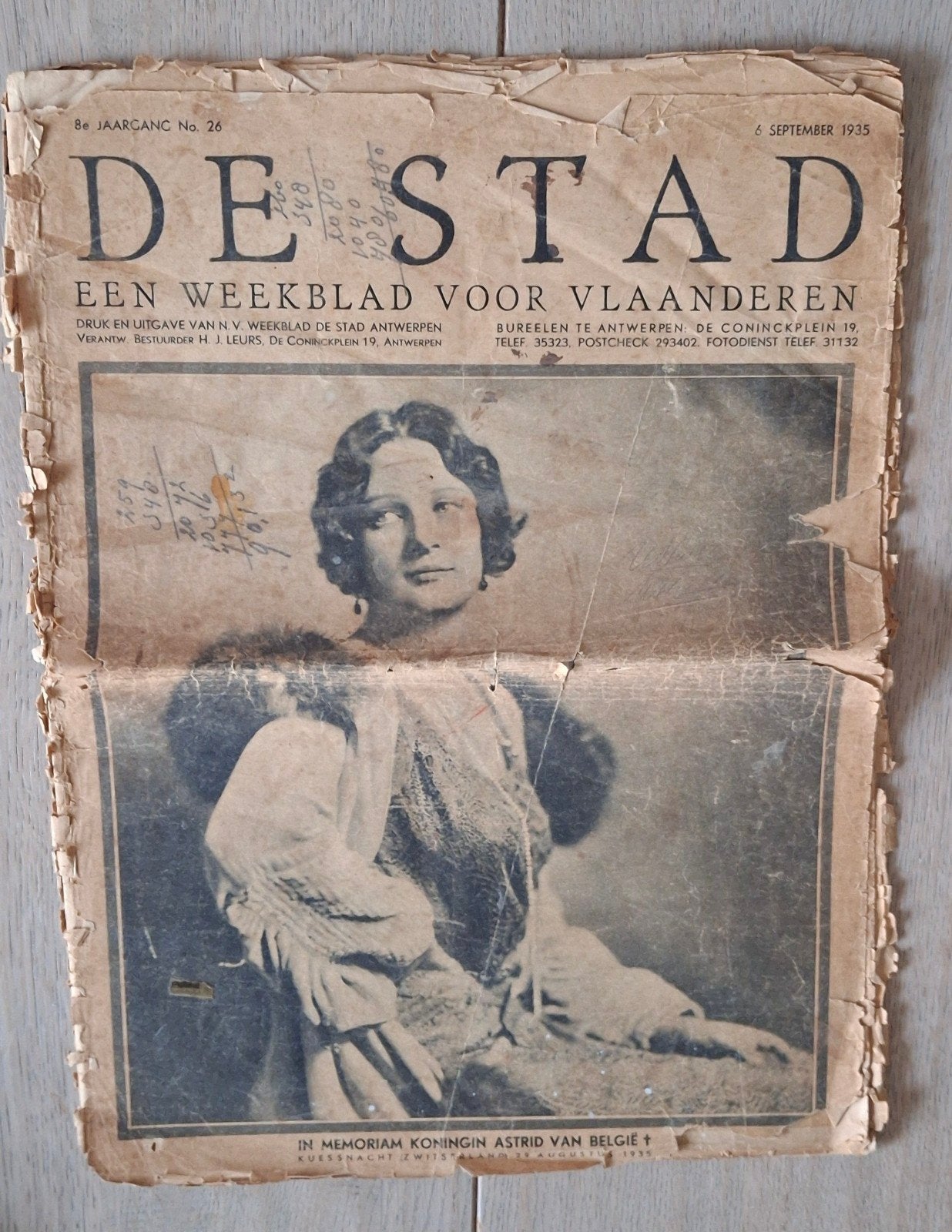 Oude krant de Stad, Ophalen of Verzenden, Gelezen, Overige typen