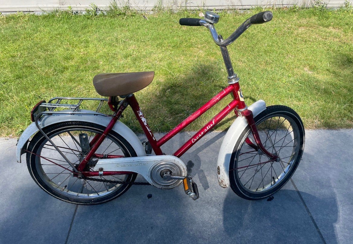Vintage 18” locomotief kinderfiets, Ophalen
