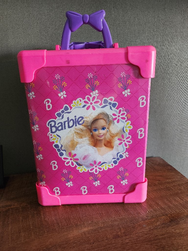 Vintage Barbie deluxe trunk koffertje Mattel, Ophalen of Verzenden, Gebruikt, Barbie