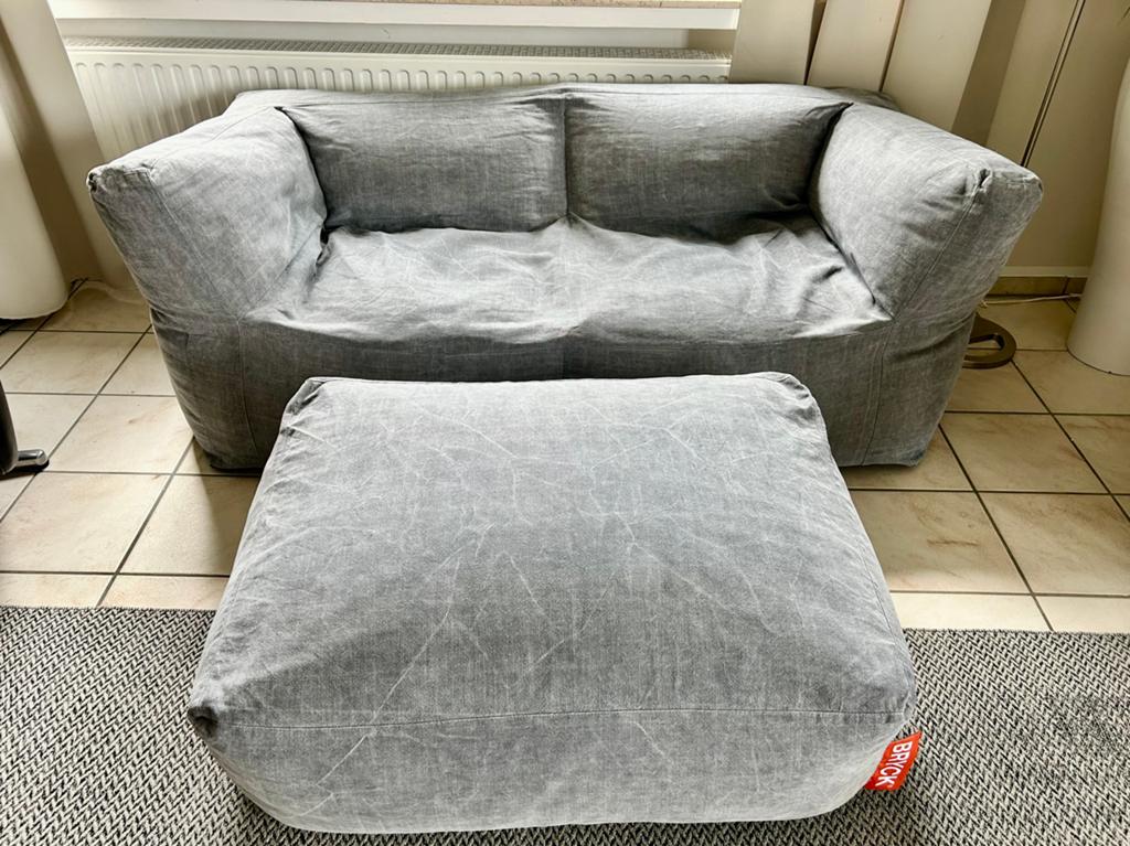 Weerbestendig Sunbrella! Bryck Loungeset, Ophalen, Zo goed als nieuw, Bank, Loungeset