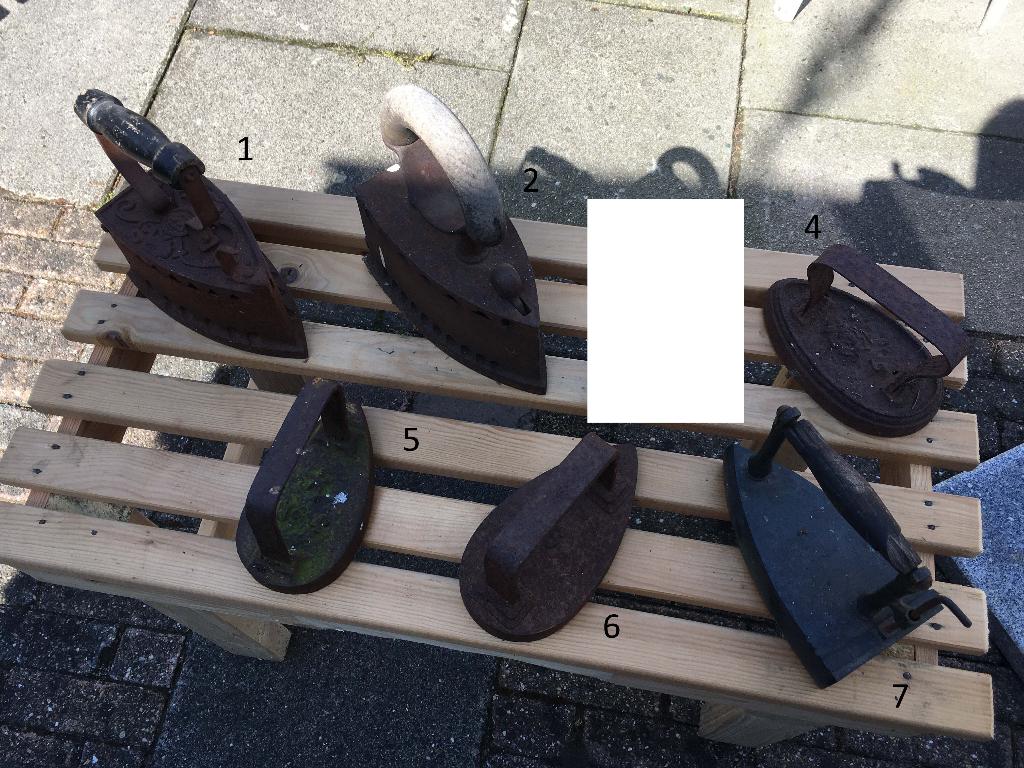 strijkijzers antiek 6 stuks strijkbout, Antiek en Kunst, Antiek | Gereedschap en Instrumenten, Ophalen of Verzenden