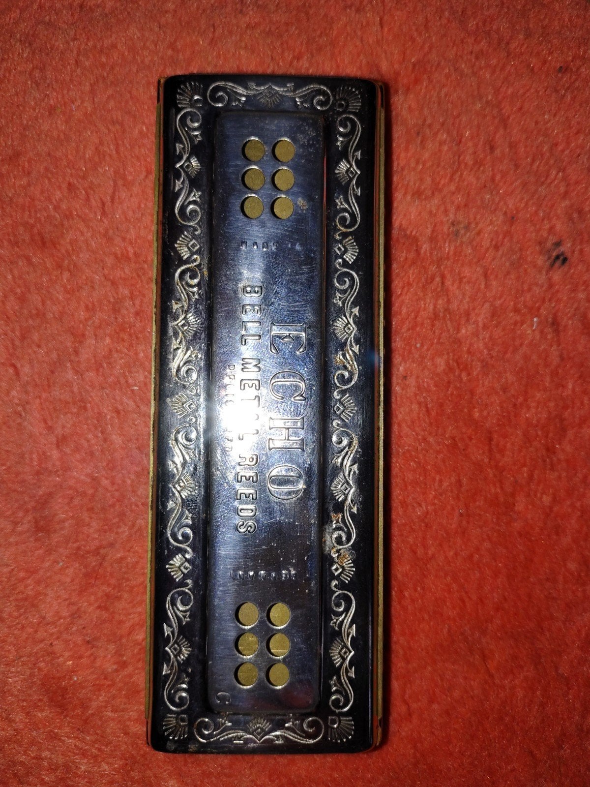 Vintage M. Hohner "The Echo Harp" Mondharmonica (C/G), Overige typen, Ophalen of Verzenden, Zo goed als nieuw, Met koffer of doosje