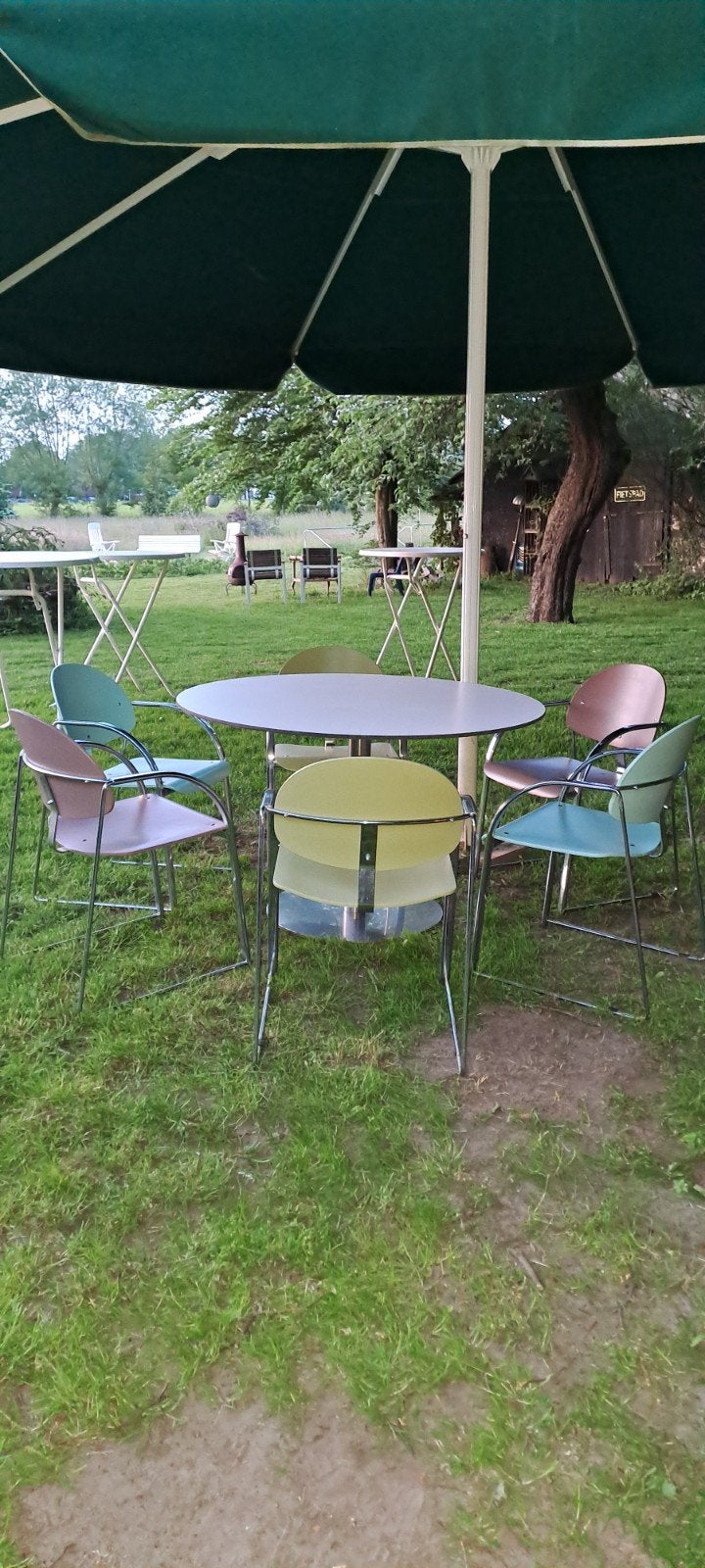 6 stoelen Hout/Metaal, Ophalen, Vintage/modern, Grijs, Vijf, Zes of meer stoelen