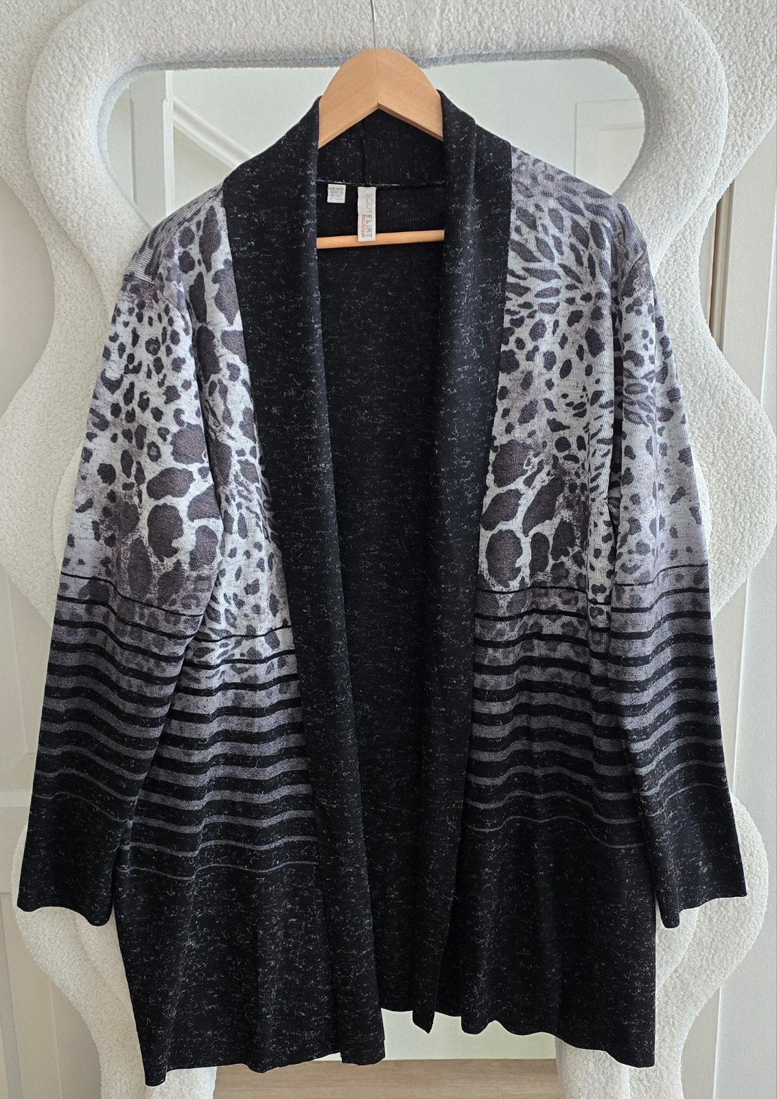 Bodyflirt Boutique vest met luipaardprint en strepen, Zwart, Maat 46/48 (XL) of groter, Ophalen of Verzenden, Zo goed als nieuw