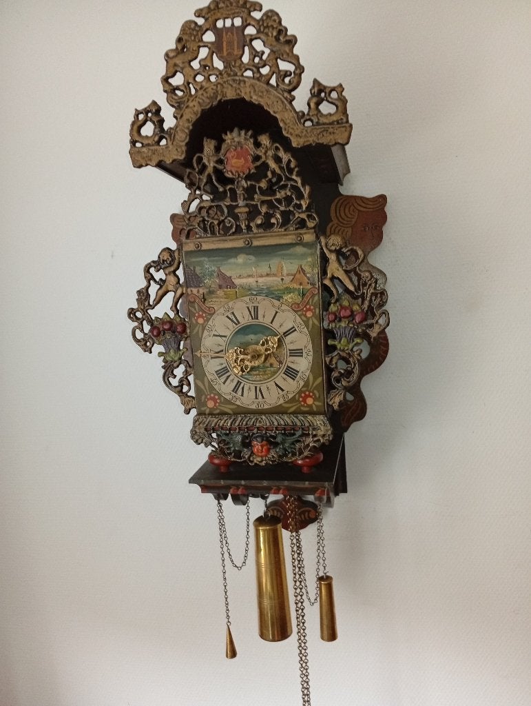 Prachtige antieke grote stoelklok, Antiek en Kunst, Ophalen