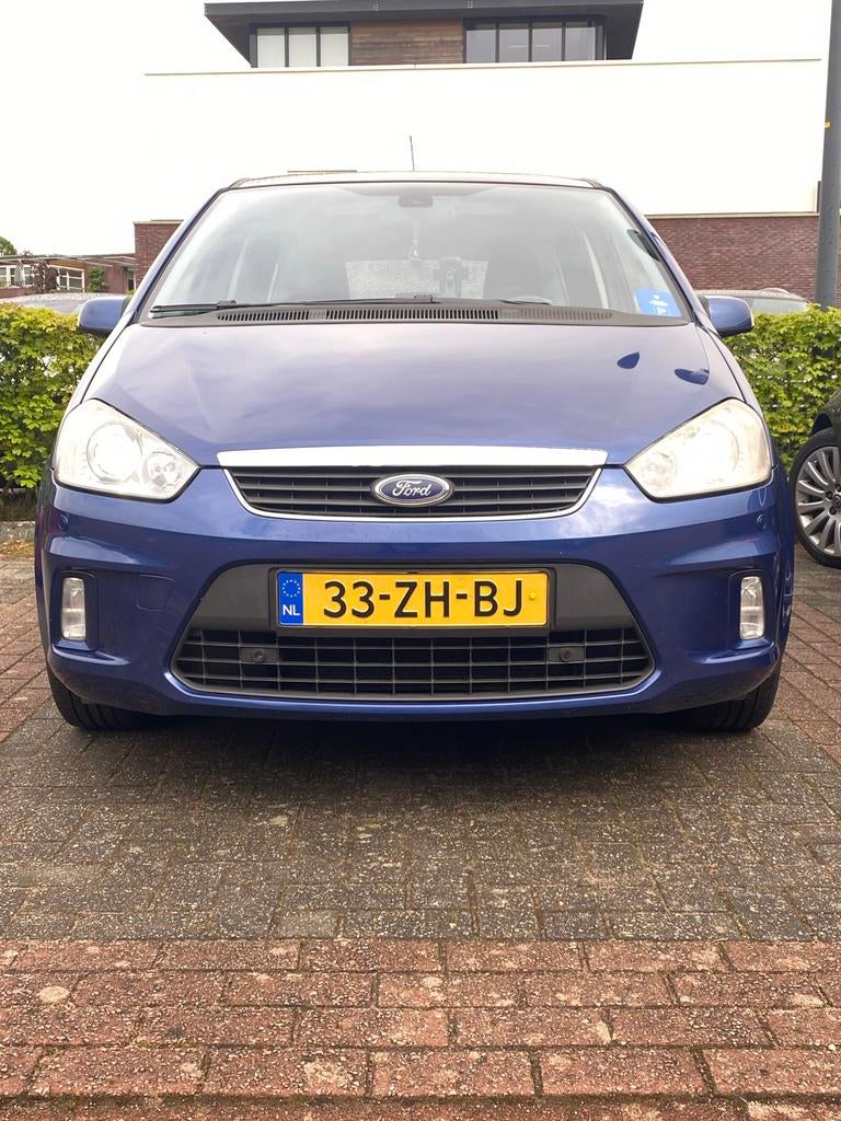 Ford C-Max 1.8 92KW 2008 Blauw, Auto's, Voorwielaandrijving, 125 pk, 1250 kg, Zwart