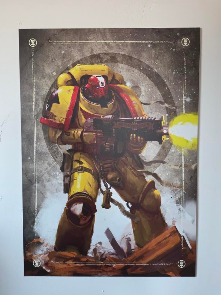 5x Warhammer metalen posters Displate 48cm x 67,5cm, Antiek en Kunst, Kunst | Schilderijen | Abstract, Ophalen