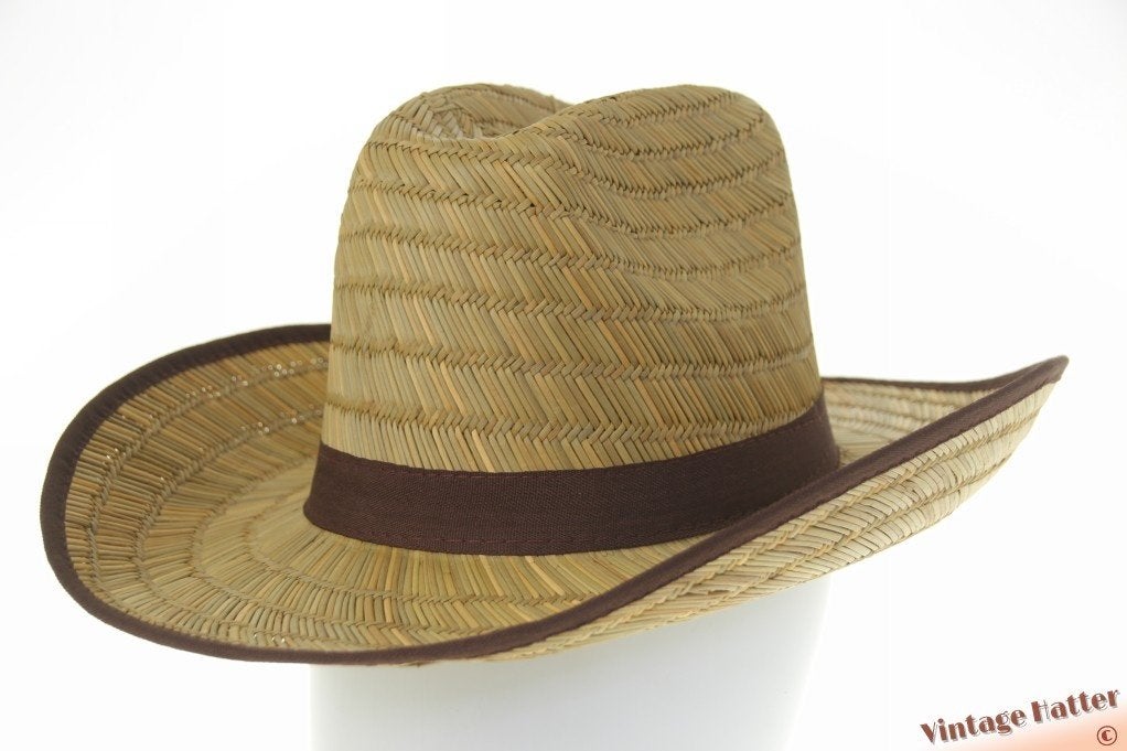nieuwe Cowboy Western strohoed 57/58 bruin lint unisex, Kleding | Dames, Carnavalskleding en Feestkleding, Maat 38/40 (M), Sky High