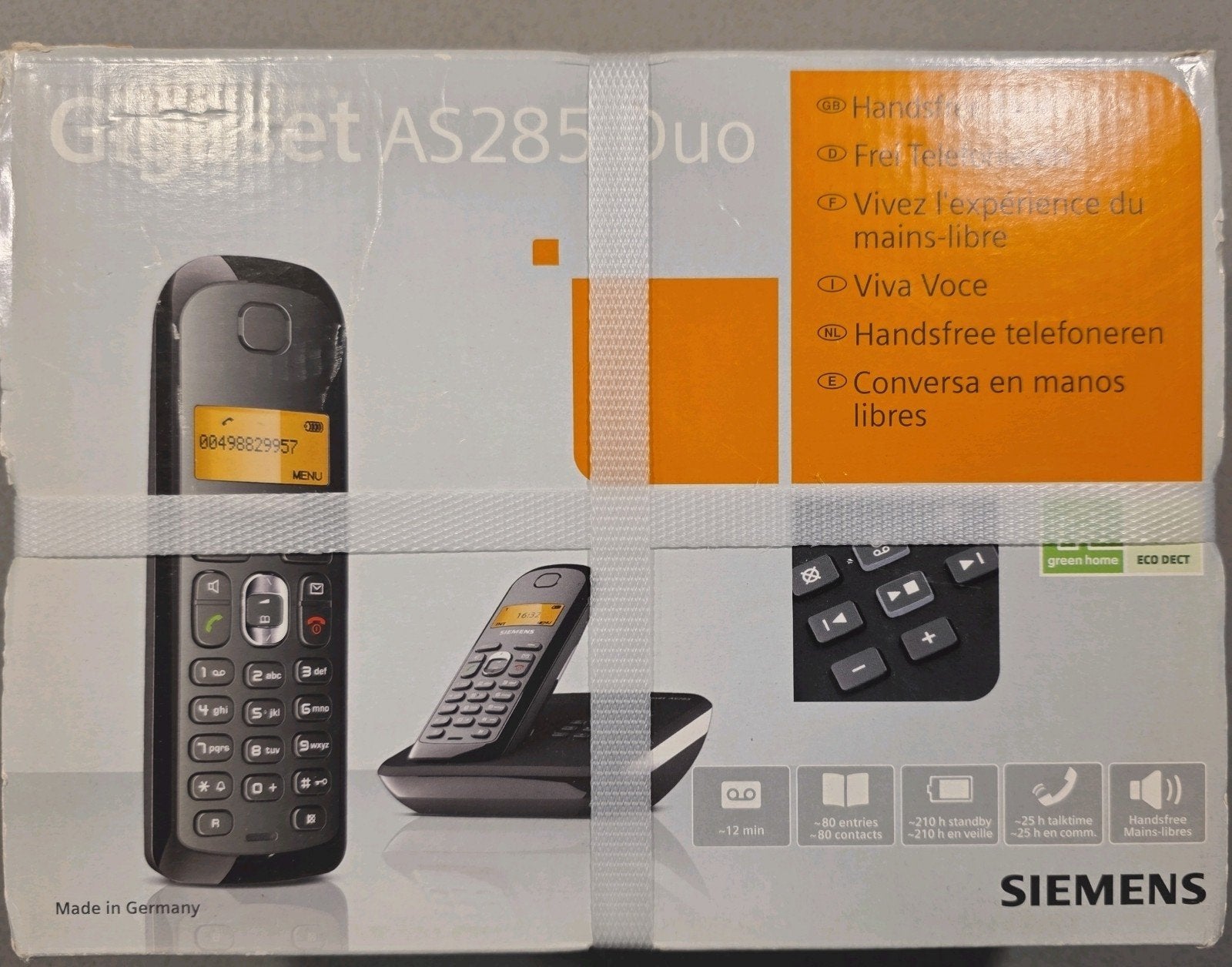 Siemens Gigaset seniorentelefoonset met antwoordapparaat, Ophalen of Verzenden, Nieuw, 2 handsets, Stralingsarm
