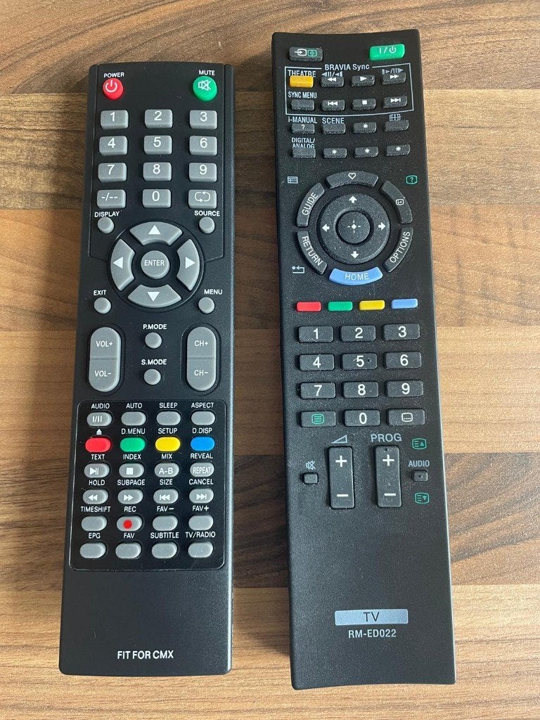 Universele afstandsbedieningen 2x, Ophalen, Nieuw, Universeel, Tv