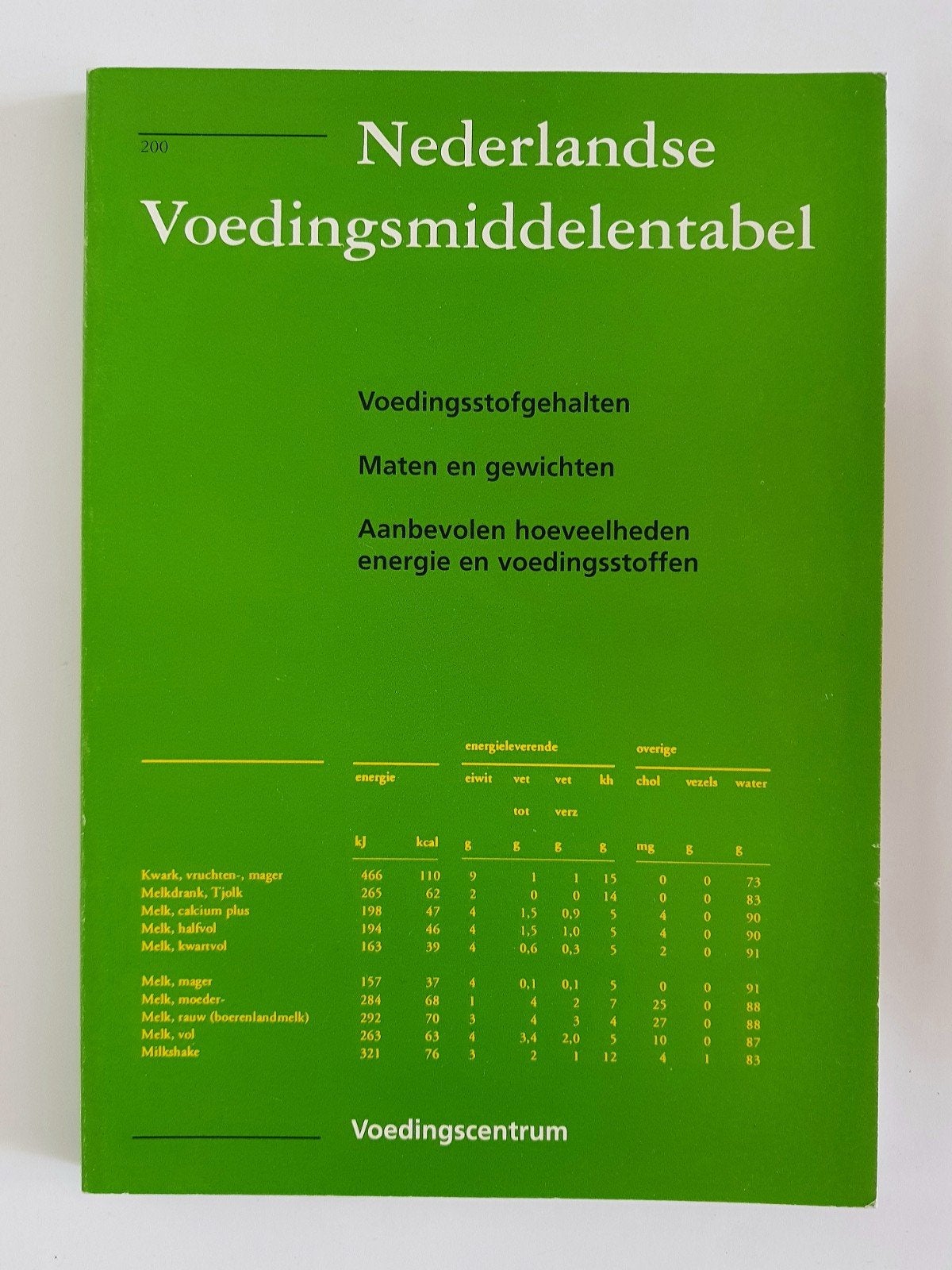 Nederlandse Voedingsmiddelentabel - boek, Ophalen of Verzenden, Zo goed als nieuw