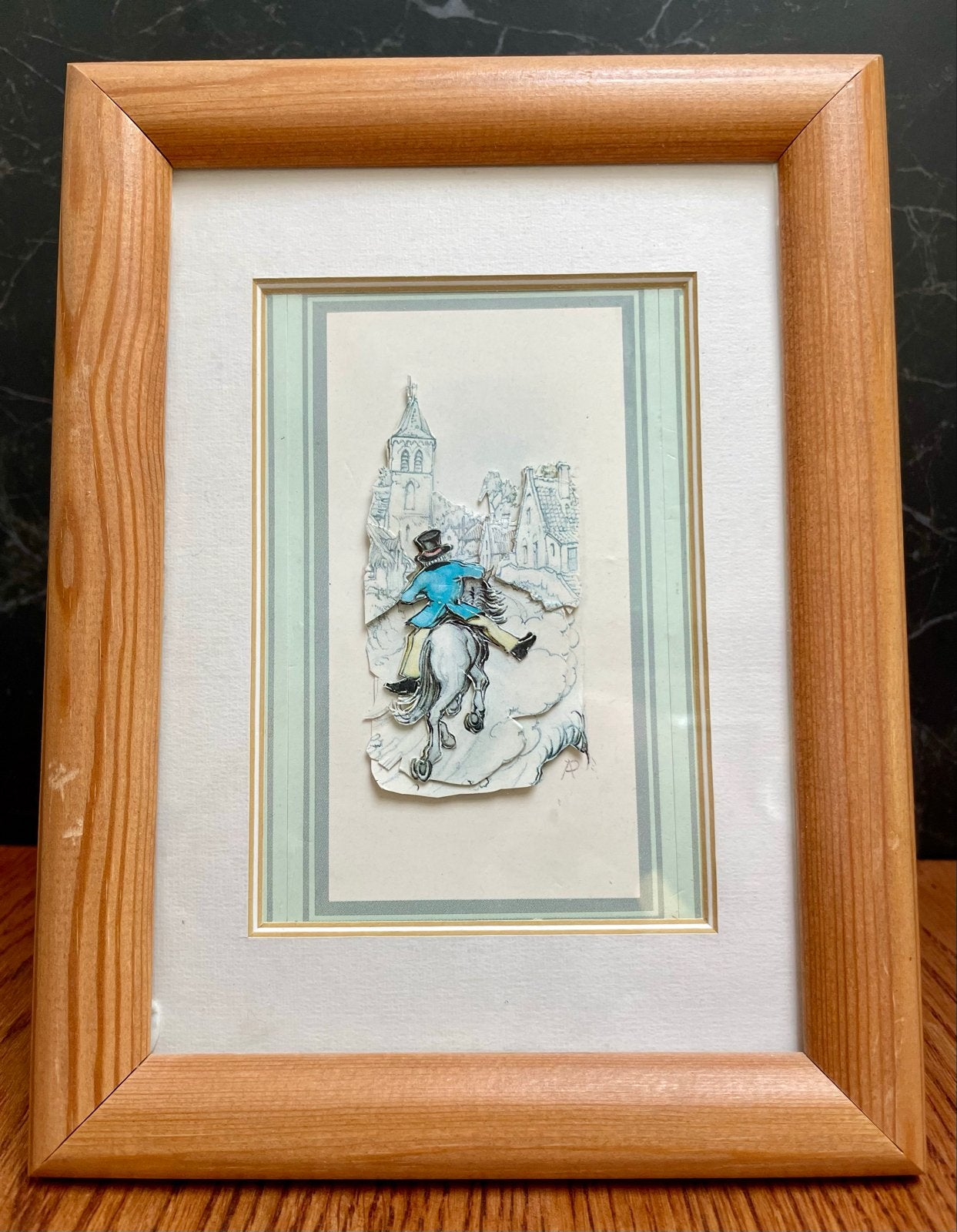 Ingelijste 3D-illustratie Spoedgeval, Anton Pieck, Minder dan 50 cm, Gebruikt, Overige typen, Ophalen of Verzenden