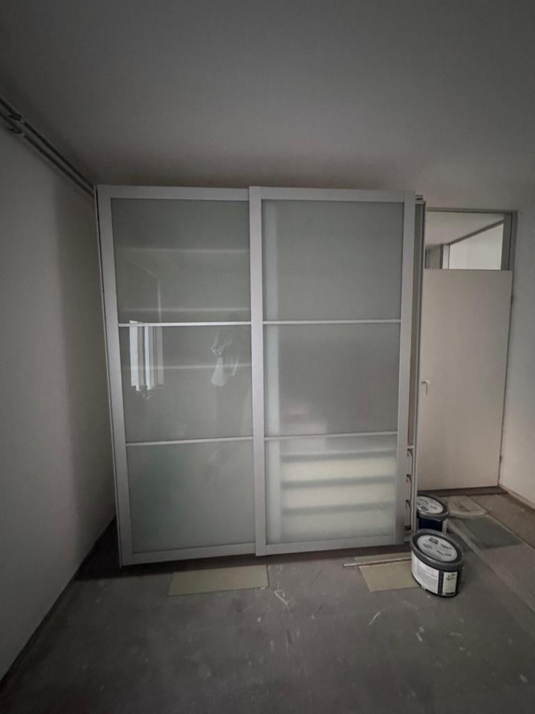 IKEA Pax kast met schuifdeuren en lades, Huis en Inrichting, Kasten | Kledingkasten, Ophalen, Gebruikt, 200 cm of meer, 150 tot 200 cm