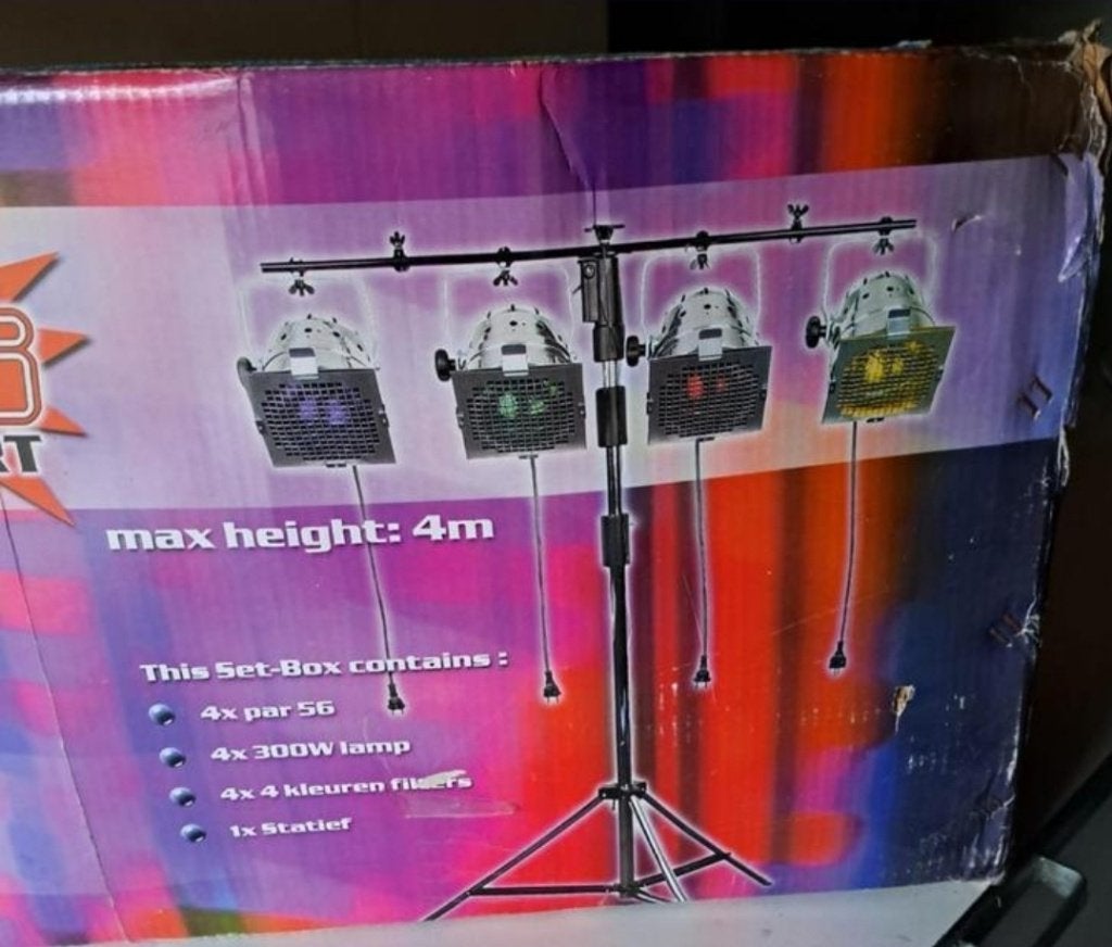 Podium lichtshow incl statief 2x, Ophalen, Zo goed als nieuw, Licht, Kleur