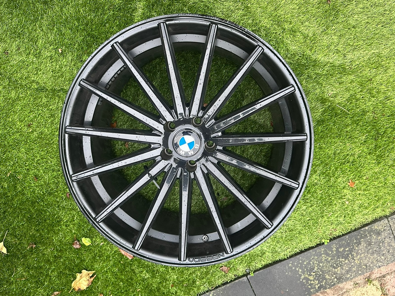 Zwarte 22 inch vossen breetset velgen 5 X120 met TPMS, Ophalen, Overige maten, Zomerbanden, Velg(en)