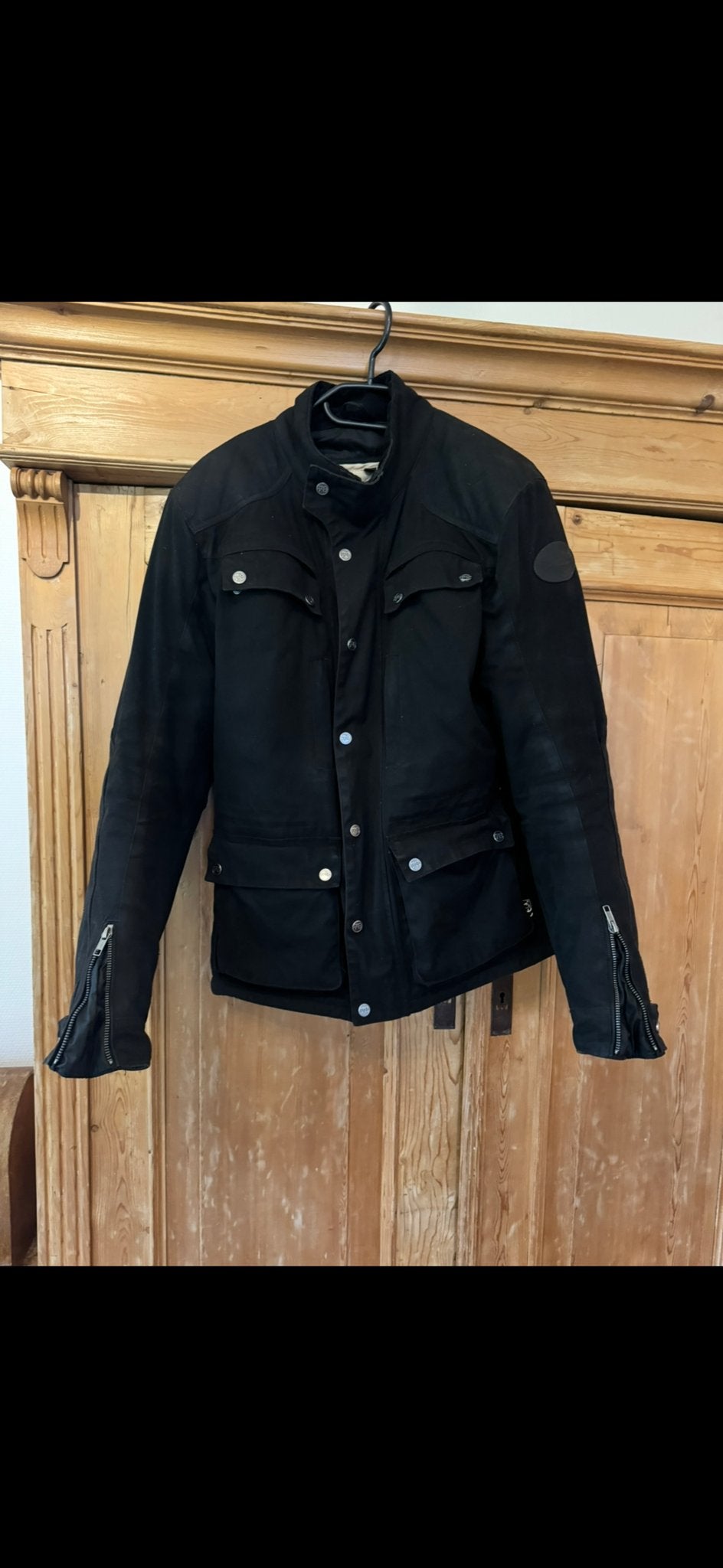 Stijlvolle Segura motorjas - Zwart textiel, Ophalen, Tweedehands, Heren, Jas | textiel