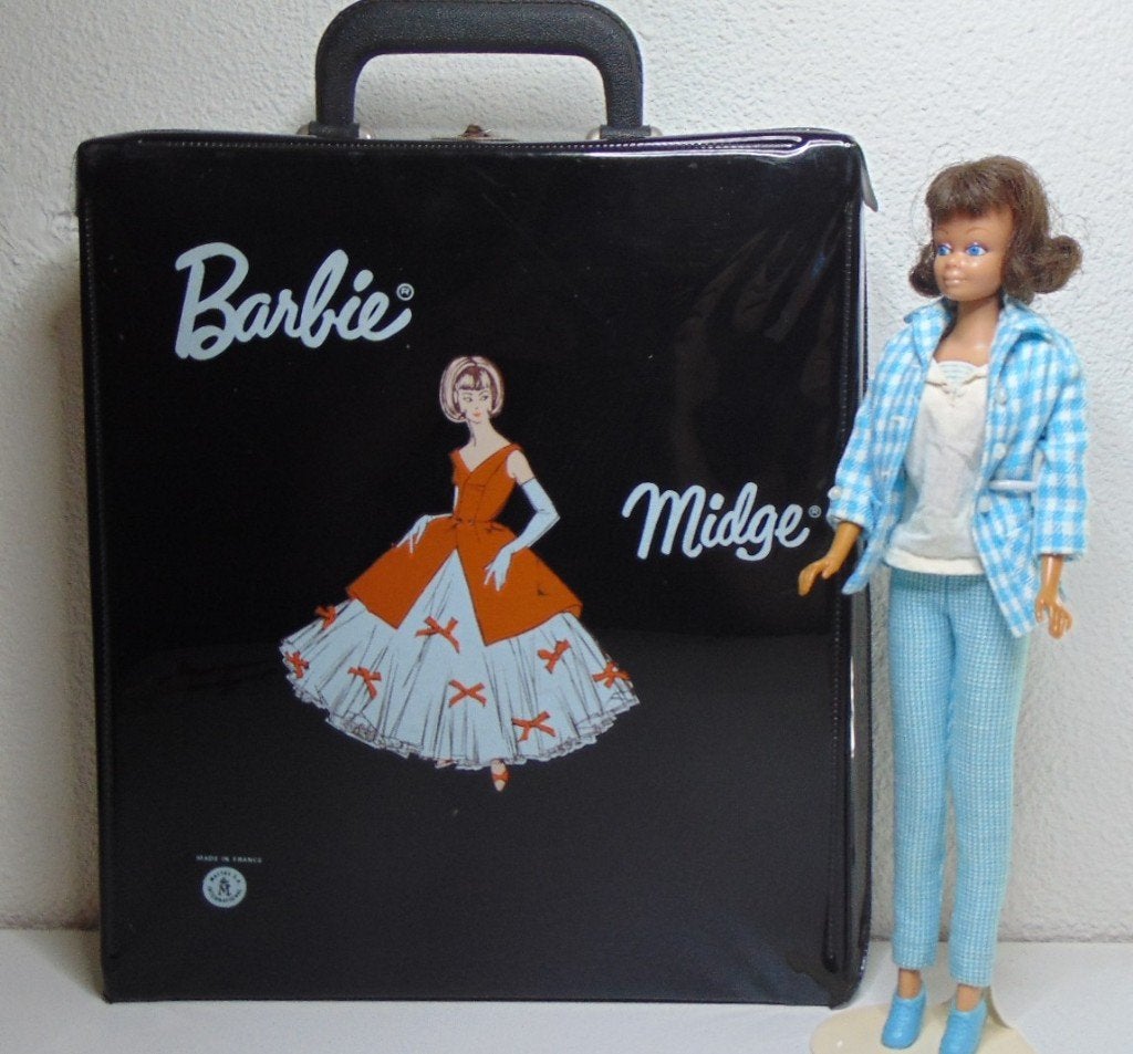 Vintage Midge Barbie in originele koffer, Verzamelen, Poppen, Ophalen of Verzenden, Gebruikt, Pop