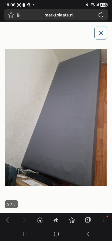 1 persoons boxspring, Ophalen, Gebruikt, 90 cm, Eenpersoons
