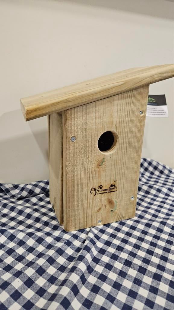 Houten Vogelhuisje - 25,5x24 cm met 3,5 cm gat, Ophalen of Verzenden, Nieuw