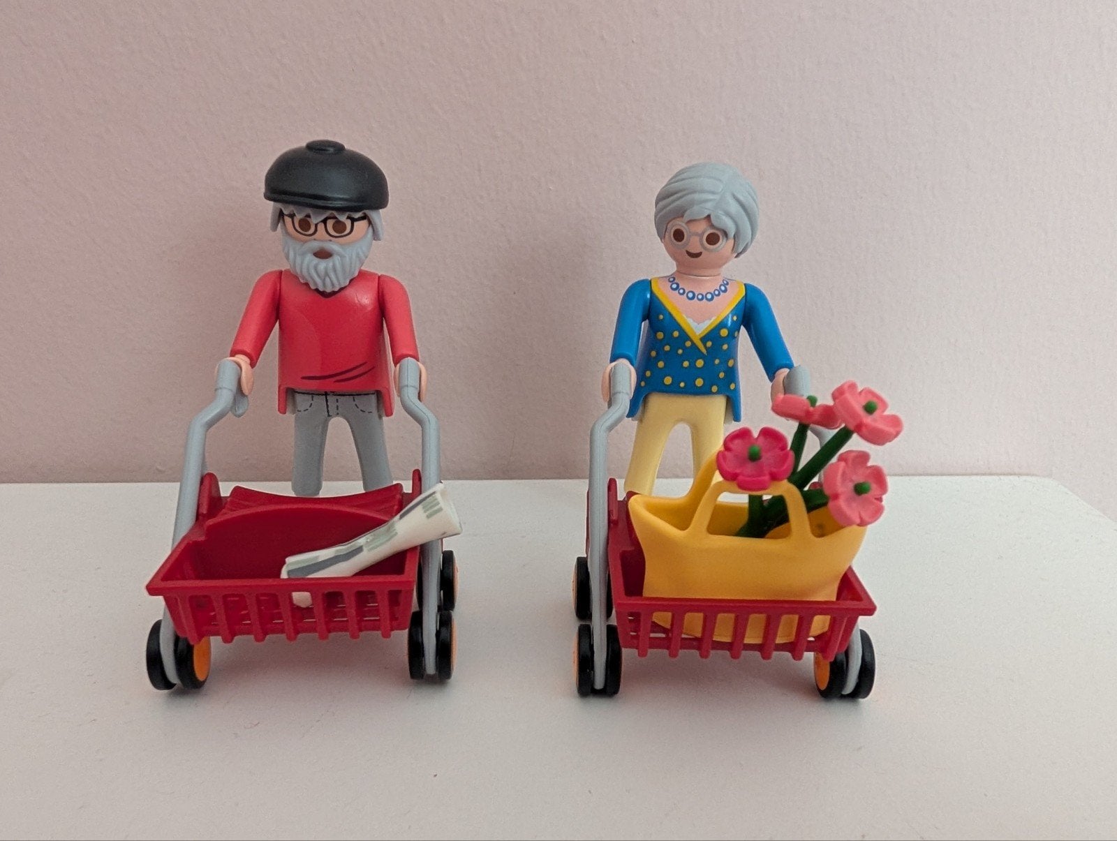 Playmobil opa en oma met rollator, grootouders, poppetjes, Kinderen en Baby's, Ophalen of Verzenden, Nieuw, Complete set, Figuren