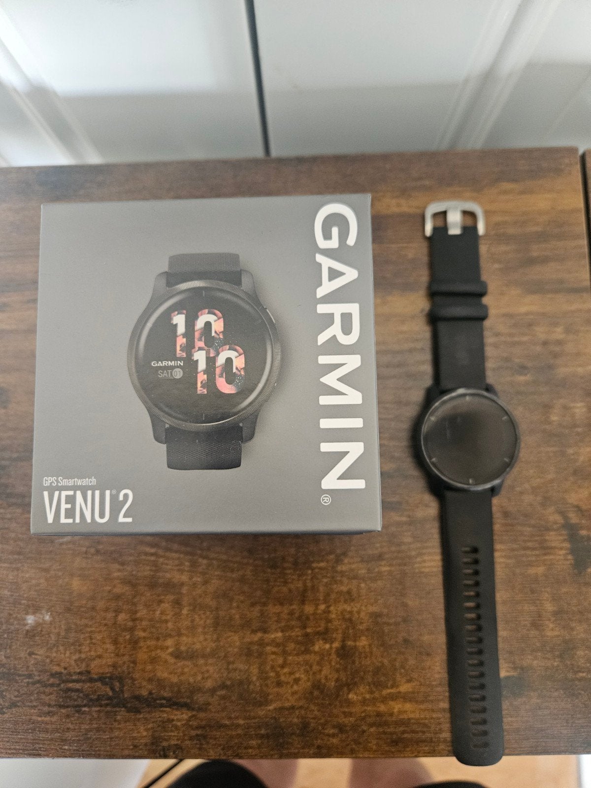 Garmin Venu 2 smartwatch met lichte beschadigingen, Sieraden, Tassen en Uiterlijk, Smartwatches, Gebruikt, Zwart, Garmin, GPS