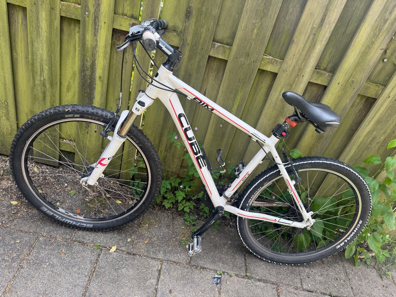 Cube Aim Mountainbike - Wit/Rood, Gebruikt, Fietsen en Brommers, Gebruikt, Hardtail, Heren, Schijfrem