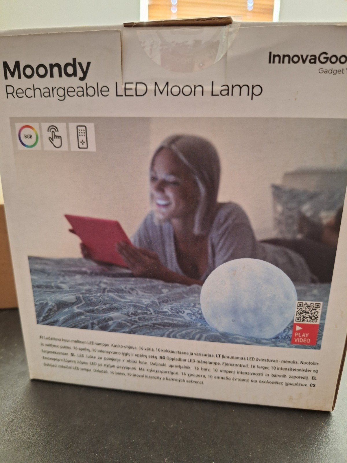 Moody Maanlamp - Oplaadbare LED Maanlamp (ca. 15cm), Ophalen, Wit, Overige merken, Kunststof