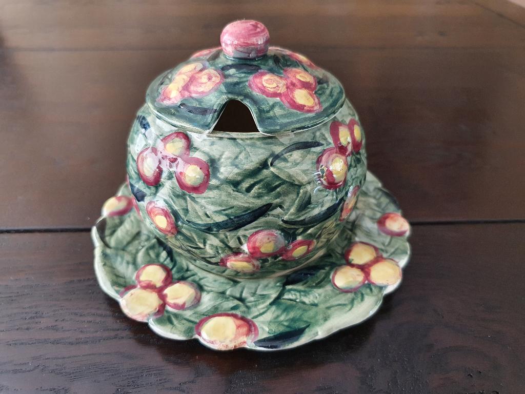 Poolse Marmelade Pot met deksel en schotel, Overige materialen, Overige typen, Ophalen of Verzenden, Zo goed als nieuw