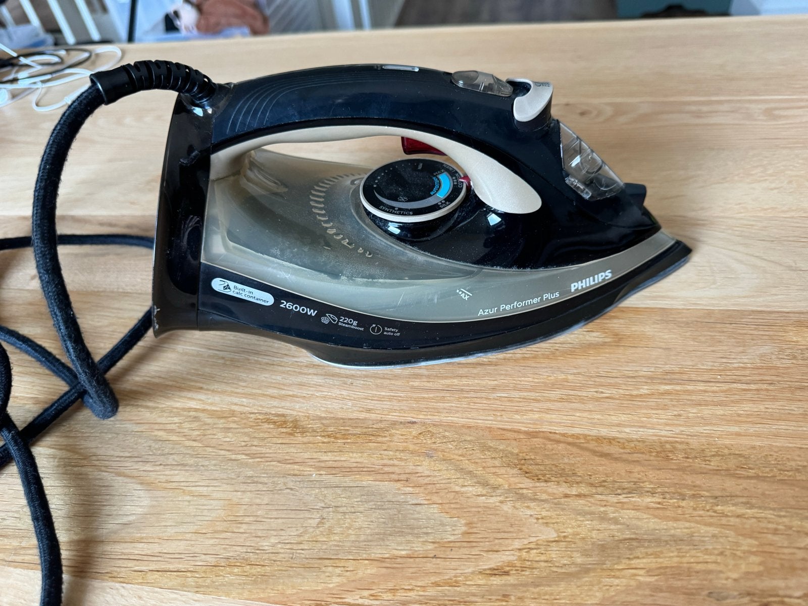 Philips Azur Performer Plus Strijkijzer 2600W, Witgoed en Apparatuur, Strijkijzers en Strijkplanken, Ophalen, Gebruikt, Strijkijzer met snoer
