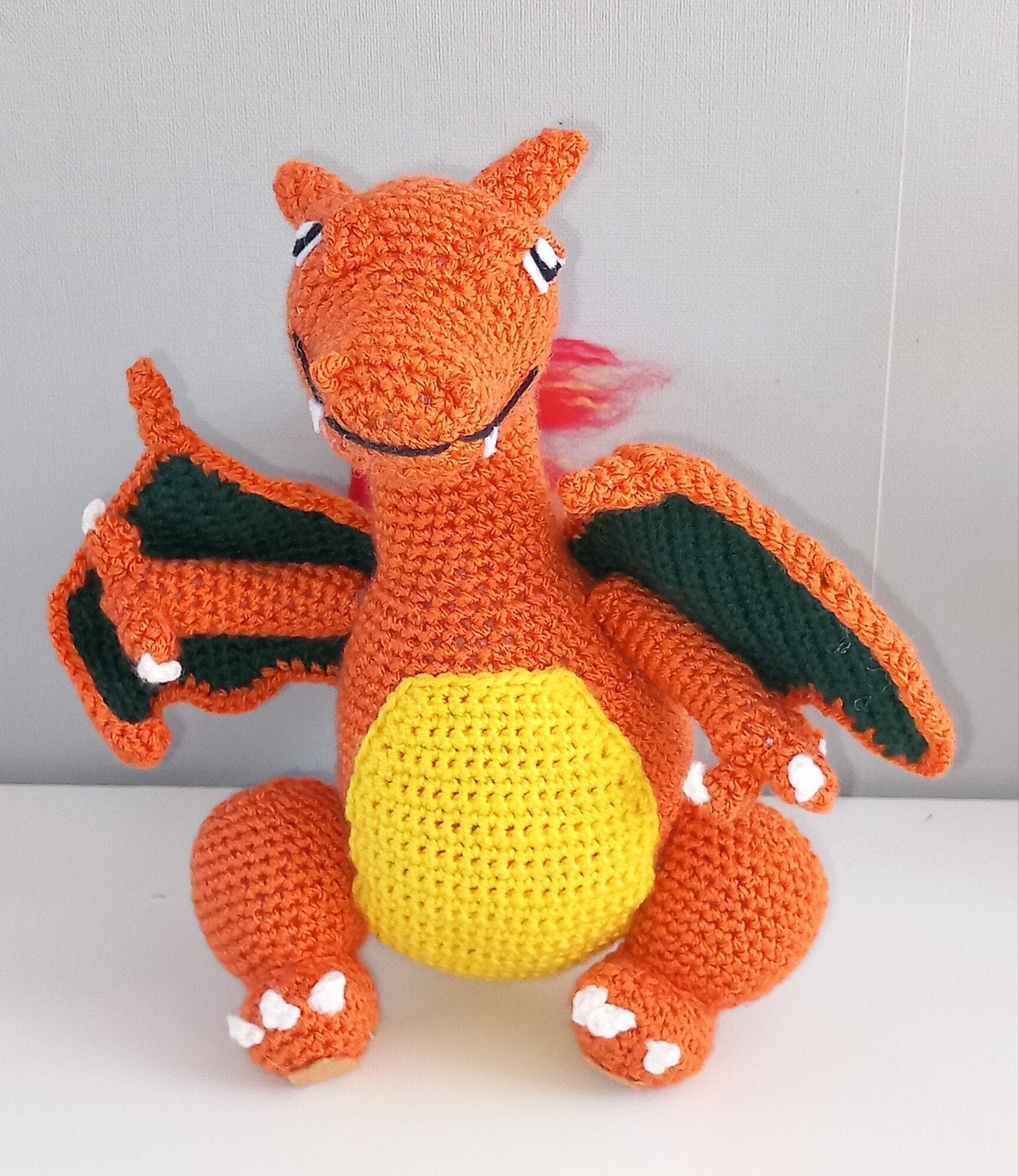 Gehaakte Charizard Knuffel - Pokémon, Oranje, Overige merken, Handgemaakt, Overige typen