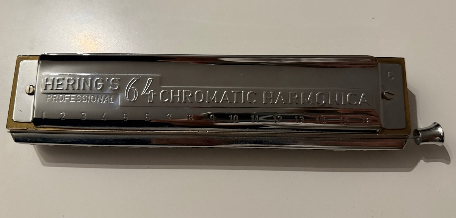 Hering's 64 Chromatic Professional Mondharmonica, Muziek en Instrumenten, Overige typen, Chromatisch, Ophalen of Verzenden, Zo goed als nieuw