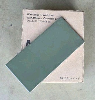Mosa wandtegels 10x20 cm forest green (9,5 dozen), Ophalen, Nieuw, Minder dan 20 cm, 20 tot 40 cm