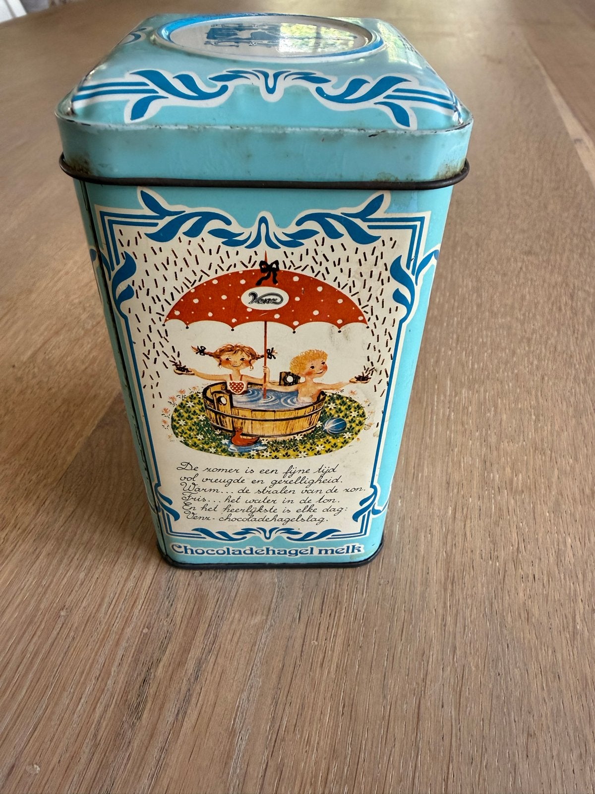 Vintage Venz Hagelslag Blik - Melkchocolade, Verzamelen, Ophalen of Verzenden, Gebruikt, Overige, Overige merken