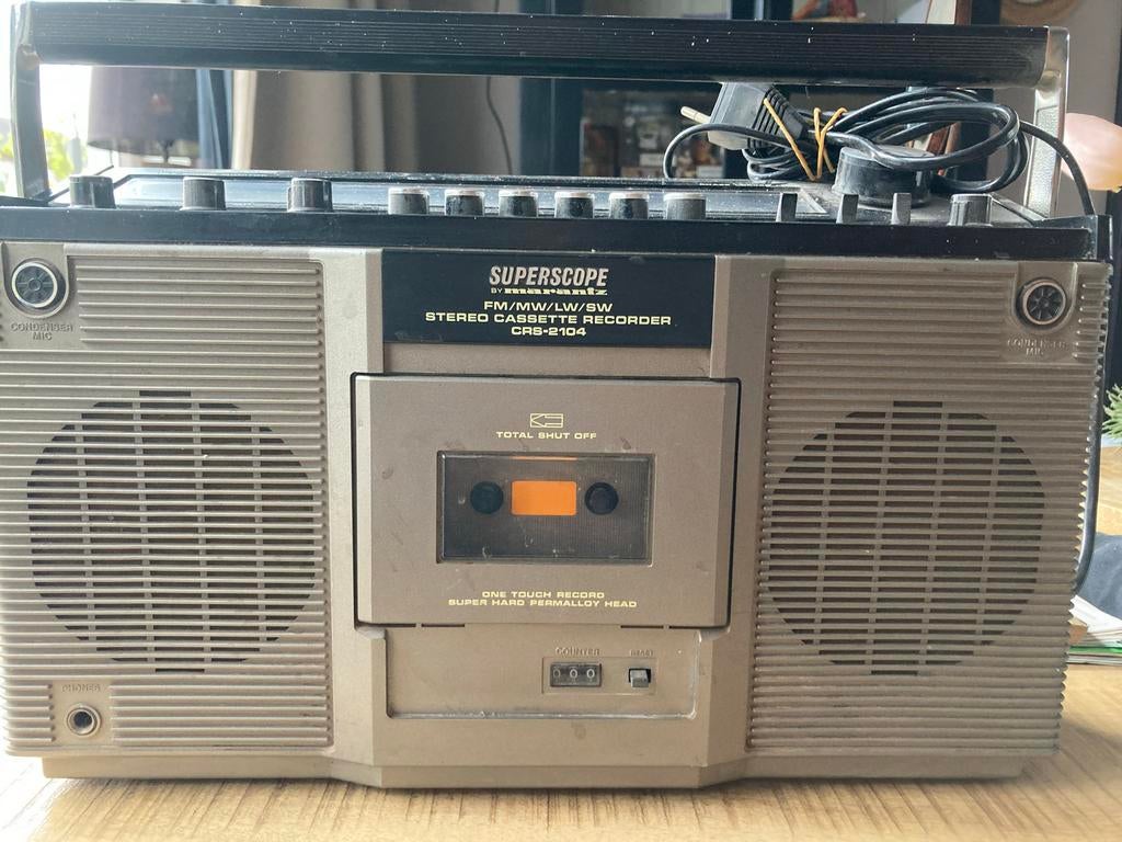 Marantz Superscope CRS-2104 Stereo Cassette Recorder, Ophalen of Verzenden, Gebruikt, Radio