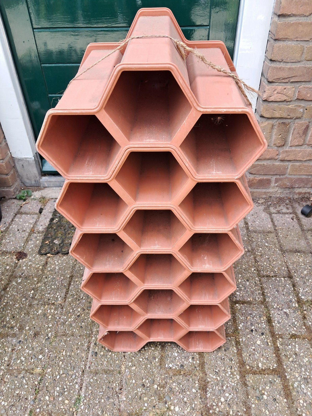 Eda terracotta wijnrek in goede staat, Huis en Inrichting, Woonaccessoires | Wijnrekken, Ophalen of Verzenden, Zo goed als nieuw
