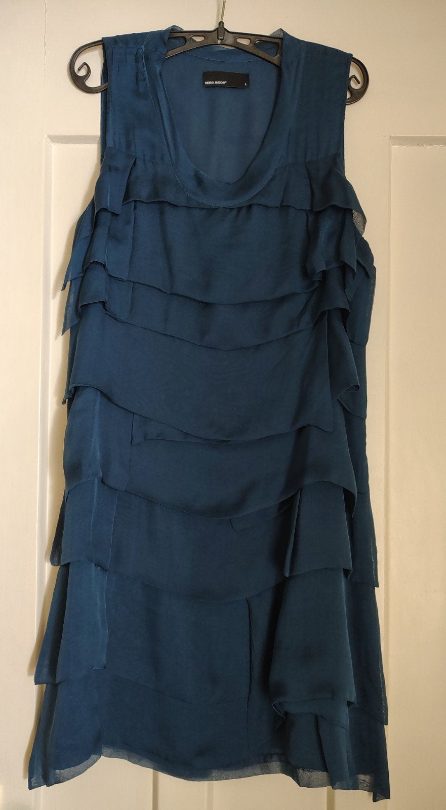 Vero Moda luchtige 100% zijden jurk, maat 38/40 (M), Maat 38/40 (M), Blauw, Vero Moda, Ophalen of Verzenden