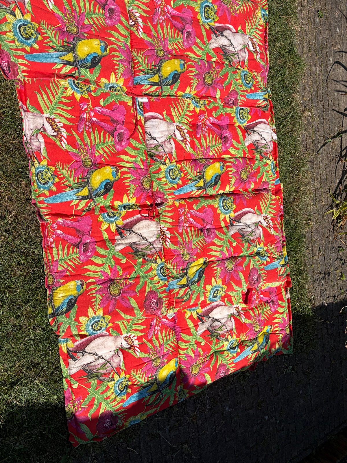 4 Tuinkussens met tropische print voor tuinstoelen, Tuin en Terras, Ophalen, Gebruikt