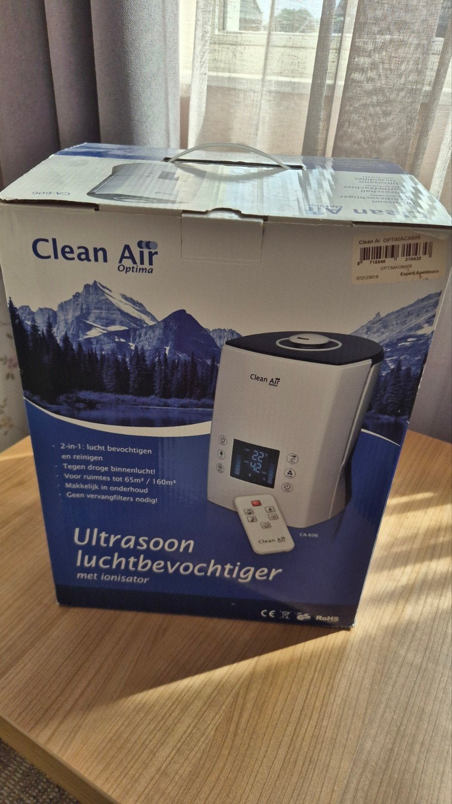 Clean Air Optima Ultrasoon Luchtbevochtiger CA-606, Ophalen, Gebruikt, Luchtbevochtiger