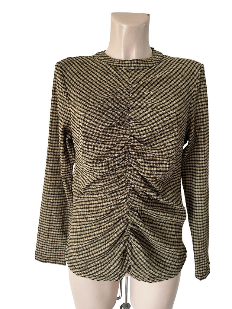 Co’Couture shirt lange mouw L, Maat 38/40 (M), Bruin, Ophalen of Verzenden, Zo goed als nieuw