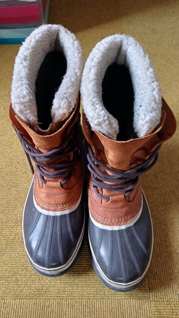 Sorel Caribou Snowboots - Warme Winterlaarzen, Kleding | Heren, Ophalen, Bruin, Boots, Zo goed als nieuw