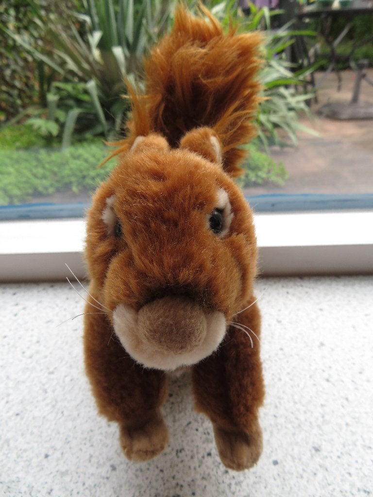 Eekhoorn of eekhoorntje merk Unitoys Uni-Toys bruin velours, Overige typen, Ophalen of Verzenden, Zo goed als nieuw, Wasbaar