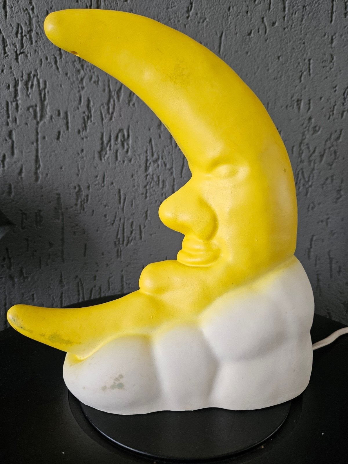 Originele Vintage Heico Maanlamp Jaren 70/80 Nachtlamp, Figuurlamp, Ophalen of Verzenden, Design, Met schakelaar