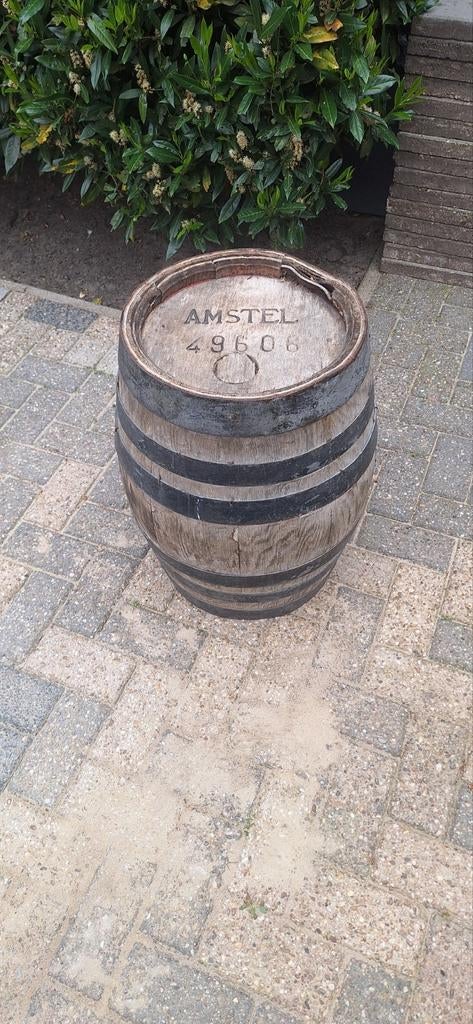 Houten vat van Amstel bier, Ophalen, Gebruikt, Schuur