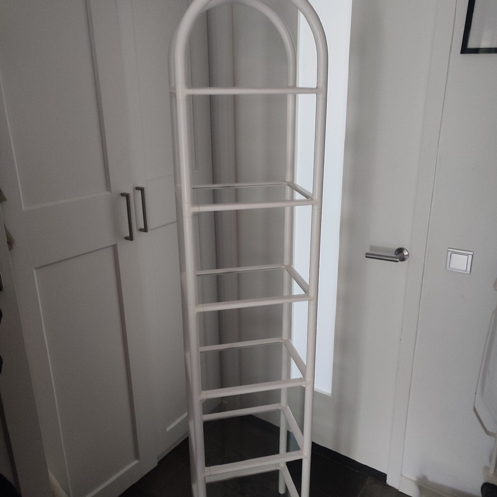 Stellingkast - Vitrinekast Kunststof glas 6 schaps 40x40x190, Ophalen, Zo goed als nieuw