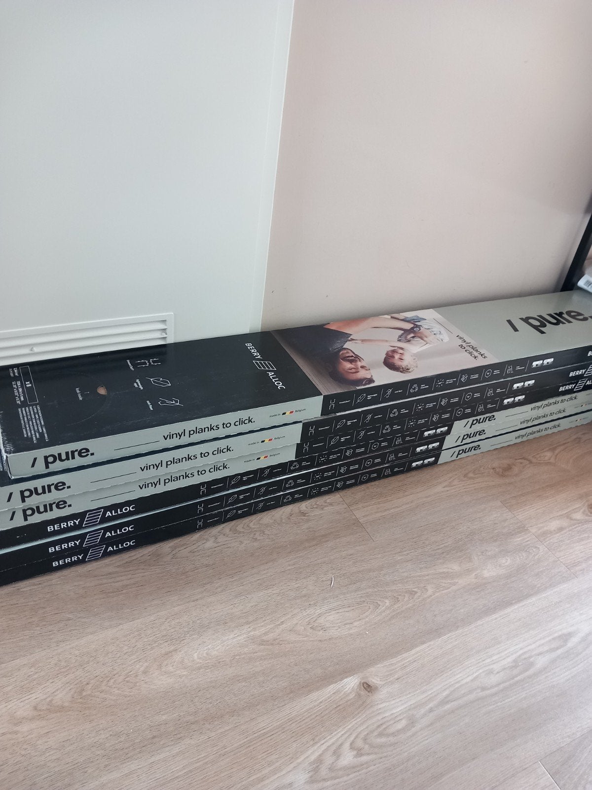 Berry Alloc Pure Vinyl Click Vloerdelen - Nieuw 6x, Ophalen, Kunststof, Overige typen, Nieuw