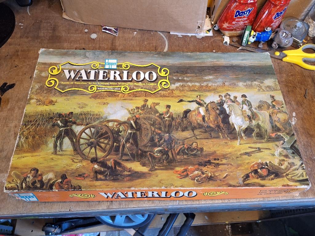 Vintage bordspel Clipper Waterloo jaren 70 Napoleon, Ophalen of Verzenden, Gebruikt