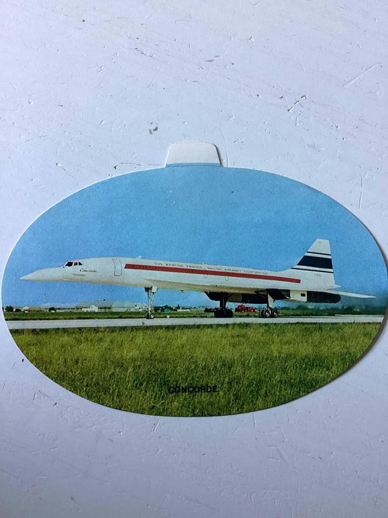 Sticker Concorde, Verzenden, Zo goed als nieuw, Kaart, Foto of Prent
