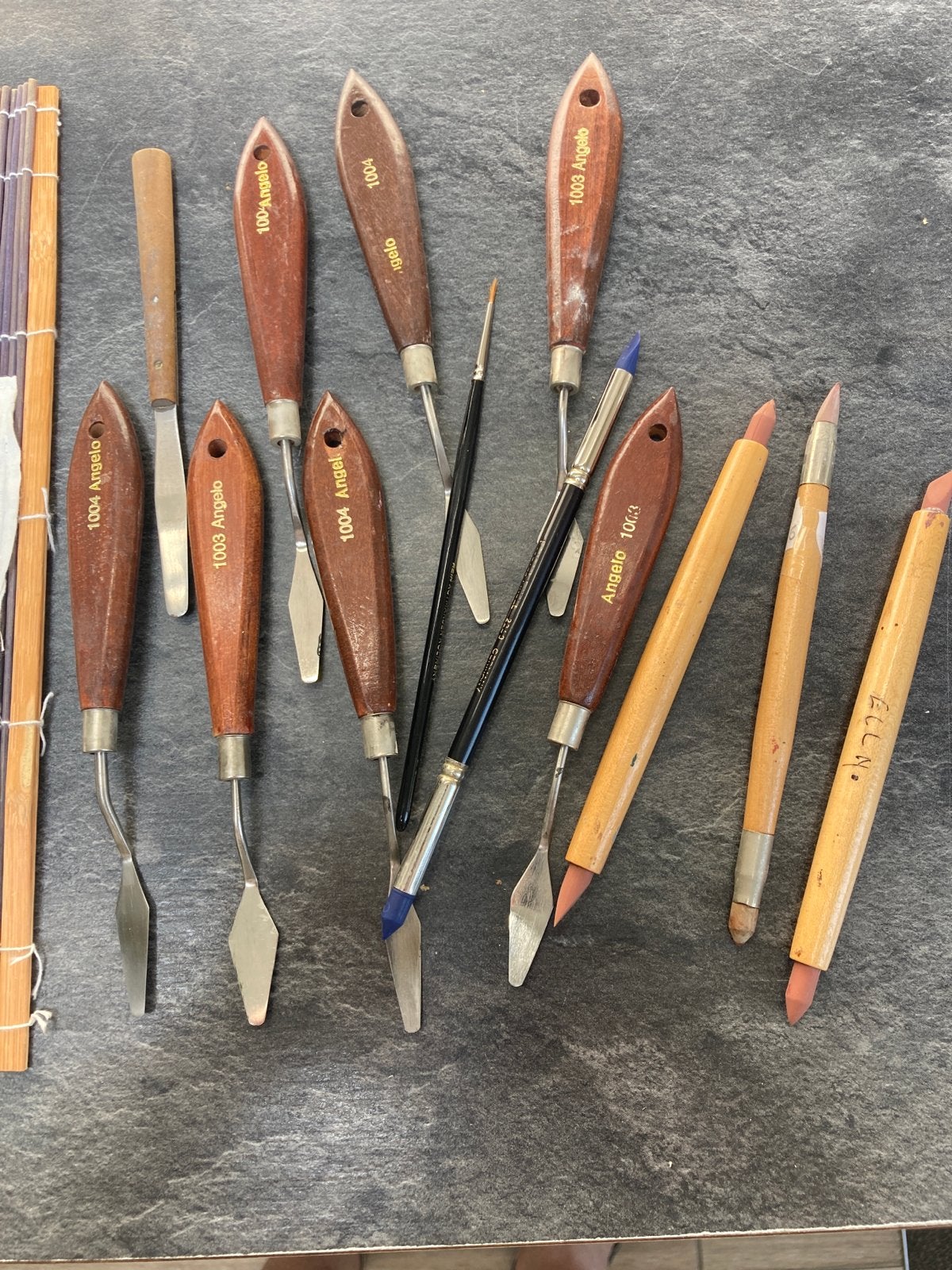 Schilderspullen: Paletmessen, penselen en meer, Hobby en Vrije tijd, Schilderen, Ophalen of Verzenden, Gebruikt, Penseel of Kwast