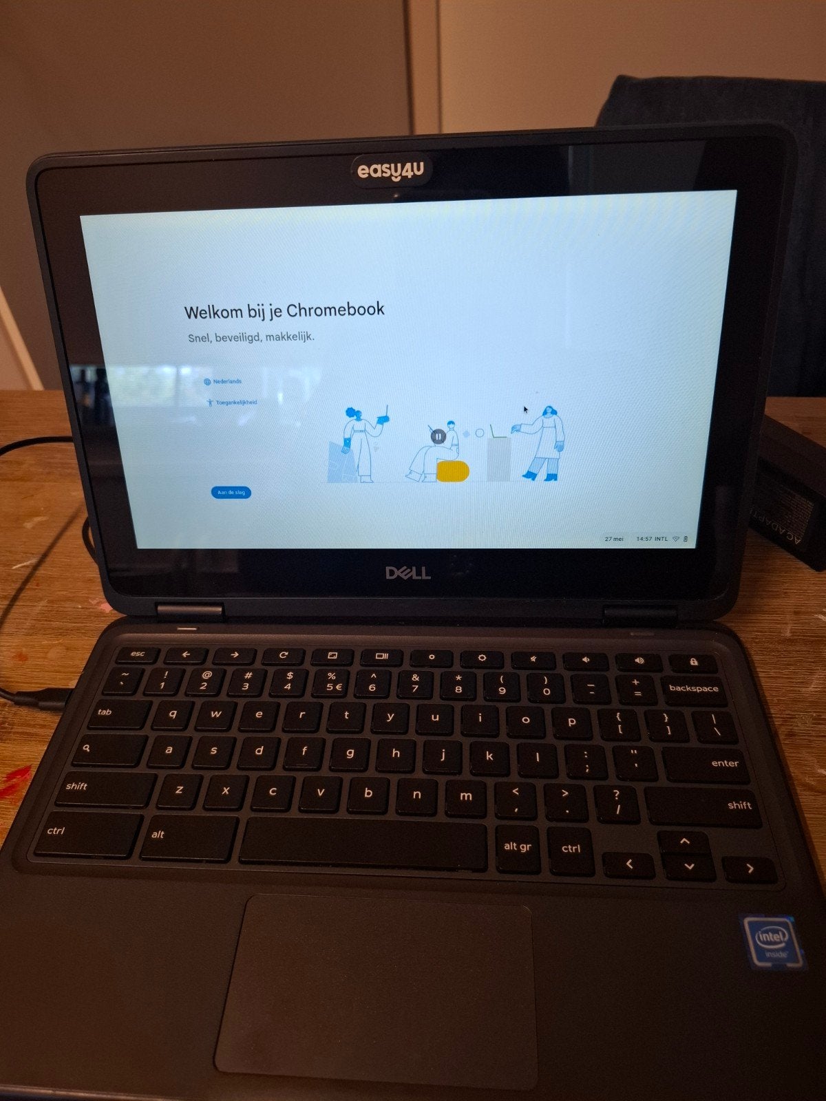 Dell Chromebook 3100 2-in-1 11 inch met oplader, Computers en Software, Chromebooks, Ophalen, 4 GB of minder, Qwerty, Touchscreen