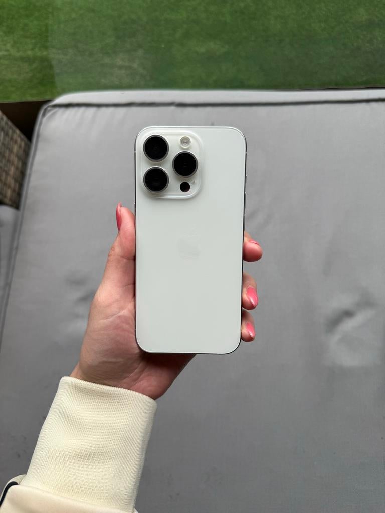 iPhone 15 Pro - Zo goed als nieuw, Ophalen, 128 GB, Wit, Zo goed als nieuw